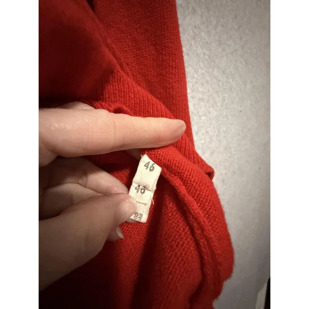 Vintage James Pringle Red Sweater Mens XL Lambswool V Neck Old Course St Andrews